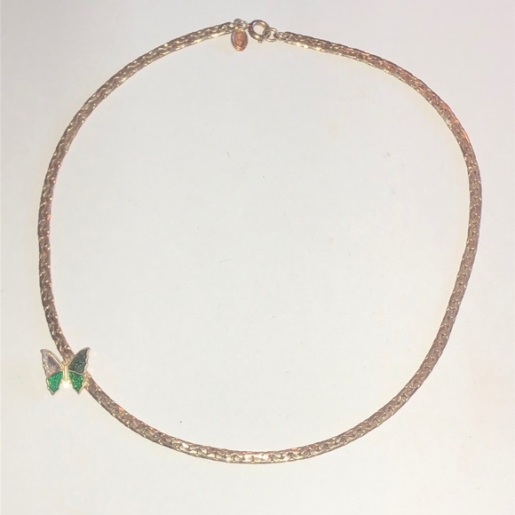 Avon Vintage Gold Tone Dainty Boho Butterfly Necklace - Picture 3 of 7